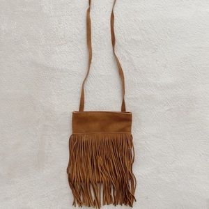 Brown suede small purse